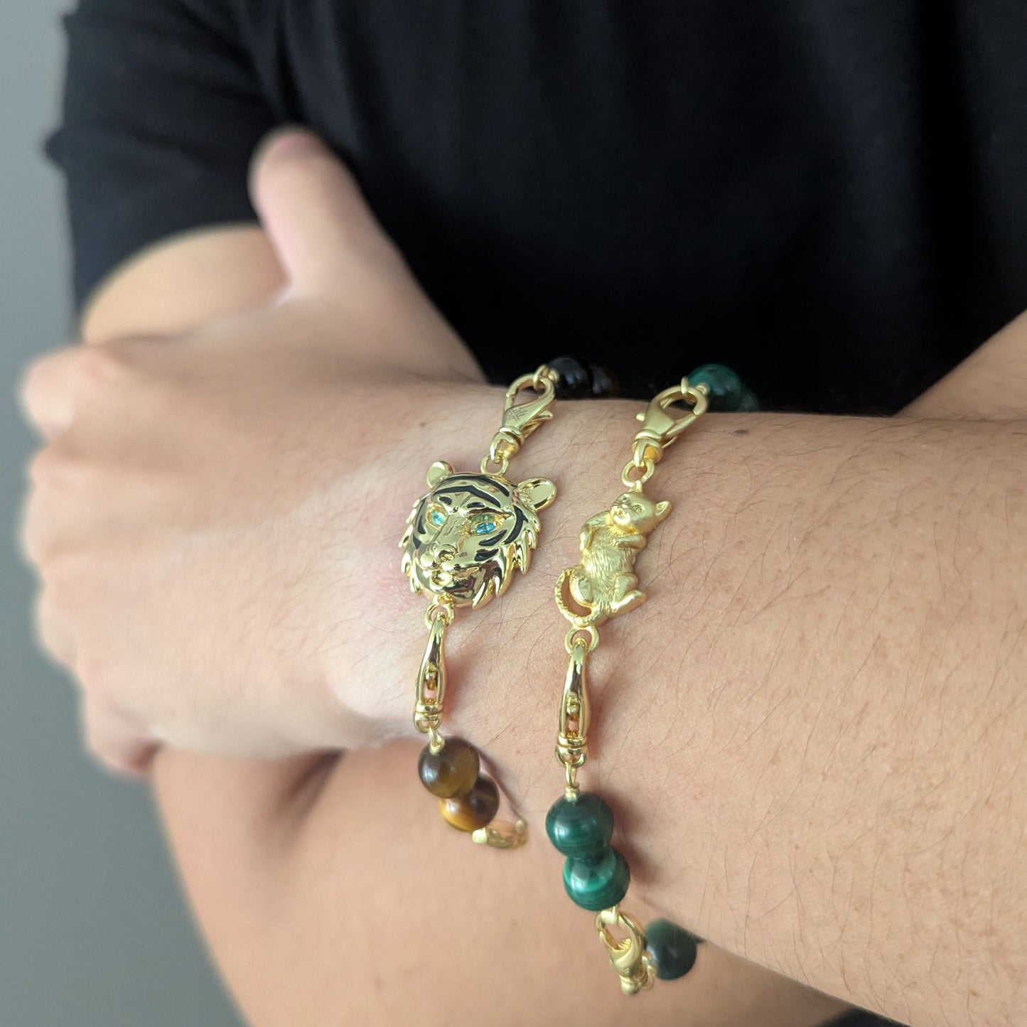 Cat Convertible Lapis Bracelet Bag Charm