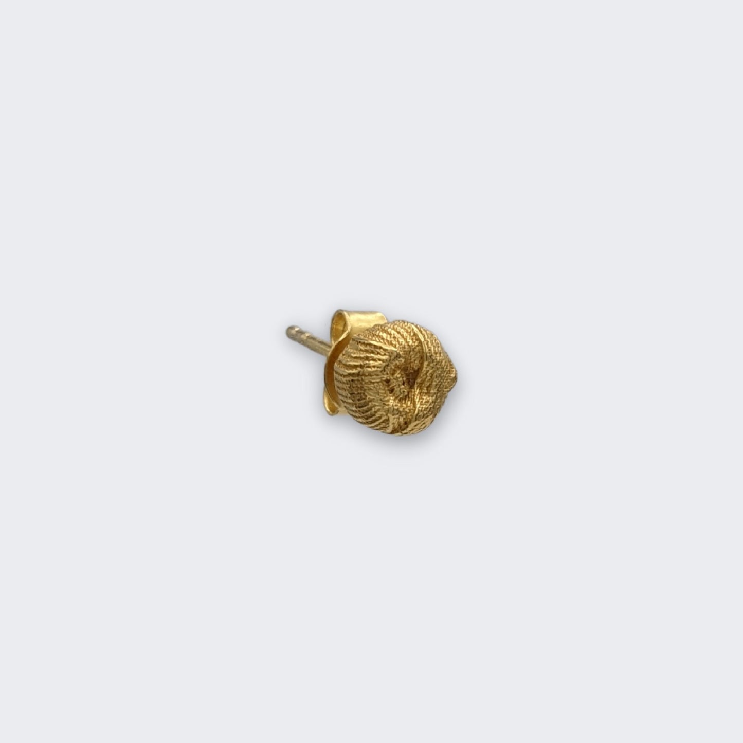 ren yarn stud earring in 18k gold vermeil single (right side view)