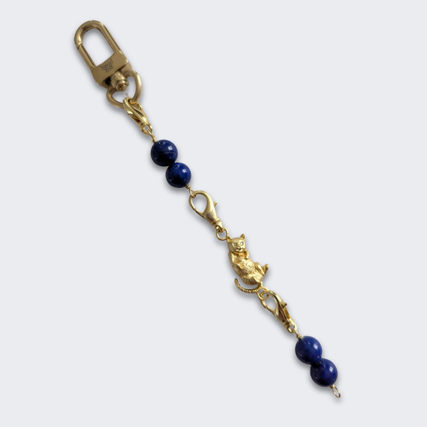 Cat Convertible Lapis Bracelet Bag Charm