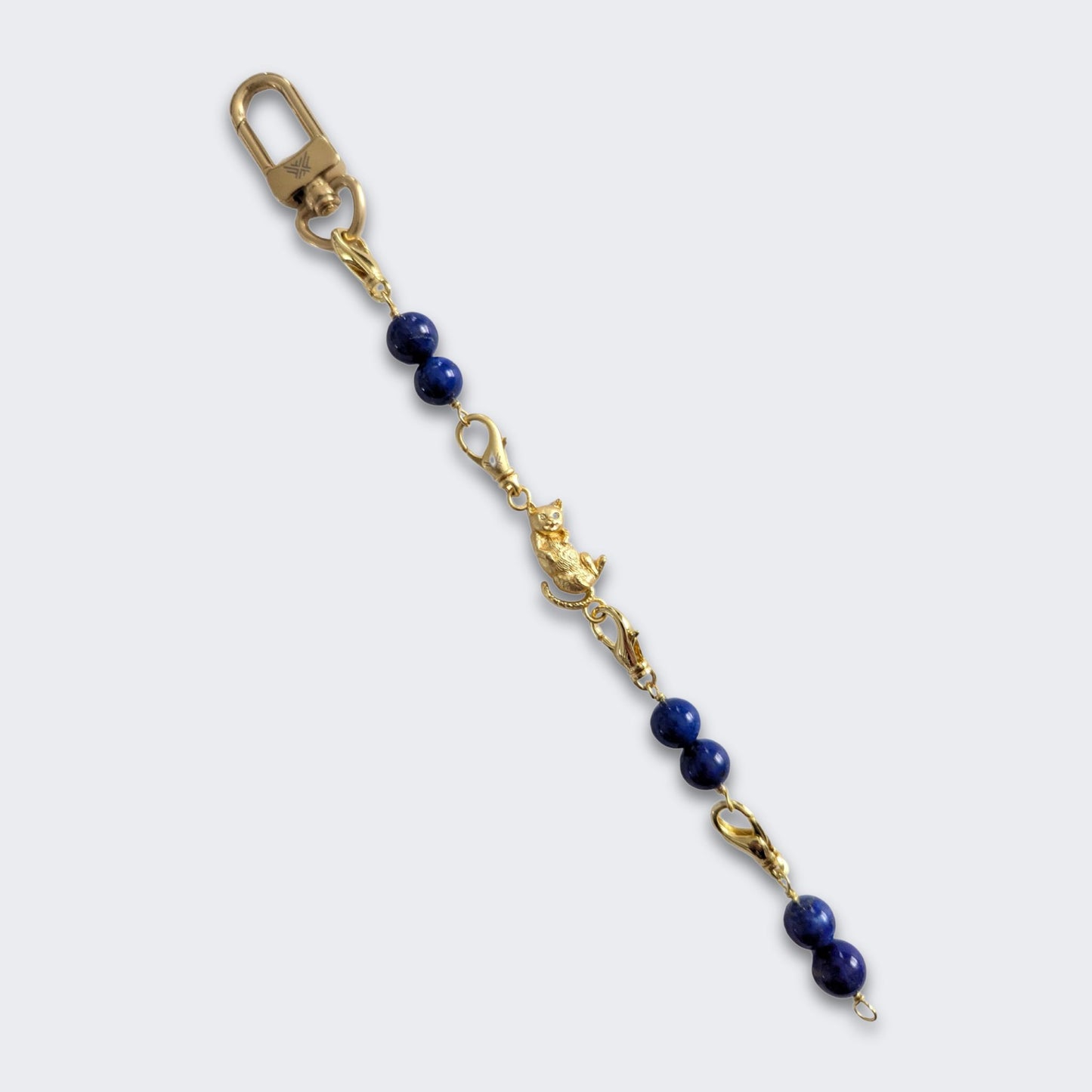 Cat Convertible Lapis Bracelet Bag Charm