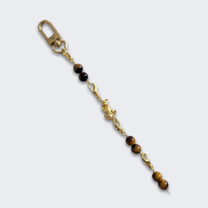 Puppy Convertible Tiger's Eye Bracelet Bag Charm