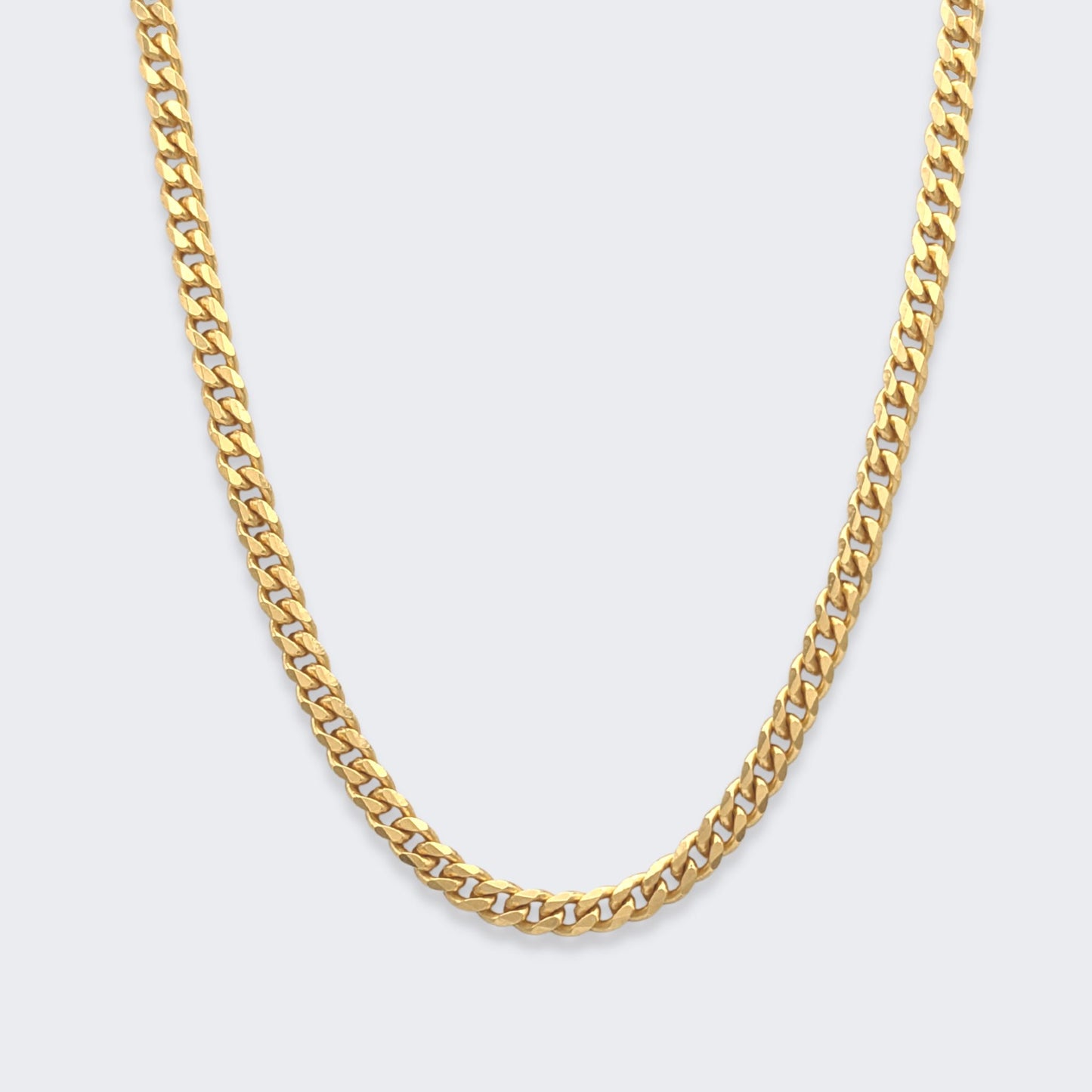 mars dog bone necklace in 18k gold vermeil chain detail view