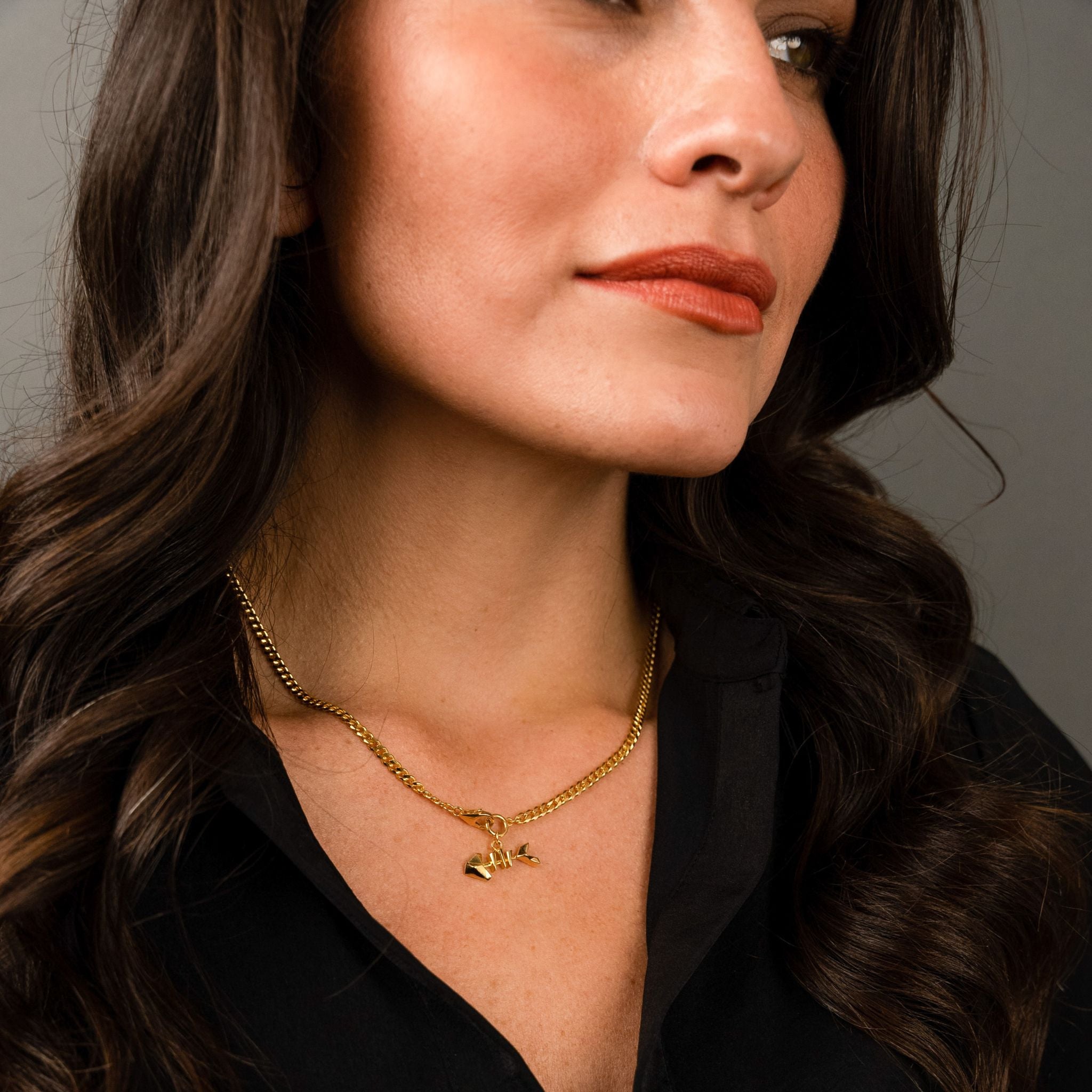 Mars Fish Bone Necklace, 18k Gold Vermeil β FRENVYRN