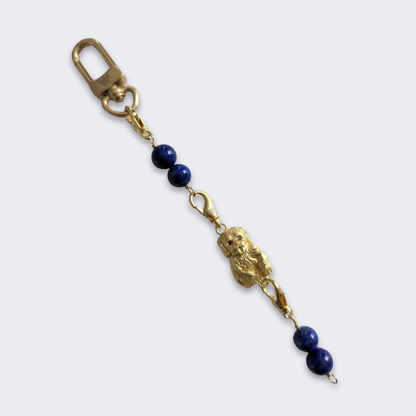 Puppy Convertible Lapis Bracelet Bag Charm