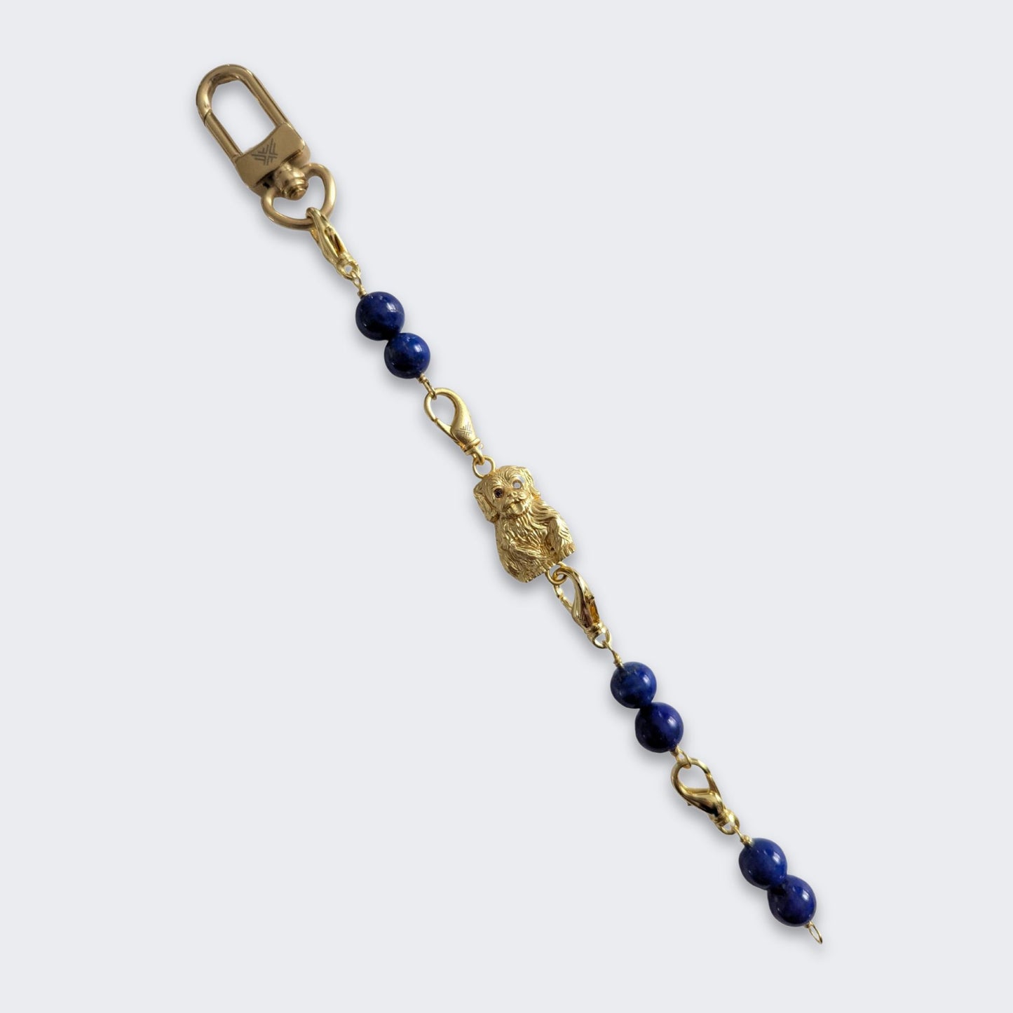 Puppy Convertible Lapis Bracelet Bag Charm