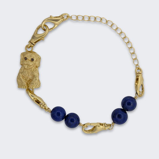 Puppy Convertible Lapis Bracelet Bag Charm