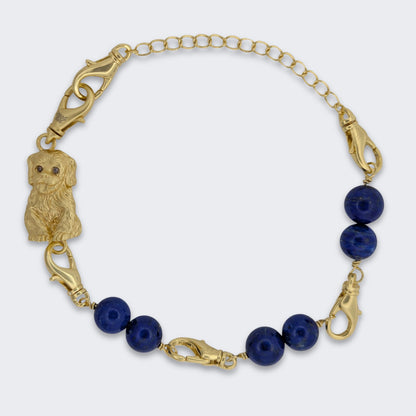 Puppy Convertible Lapis Bracelet Bag Charm