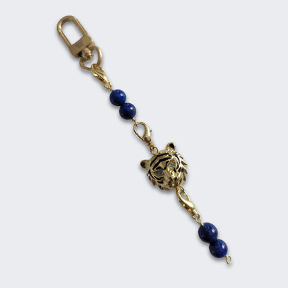 Tiger Convertible Lapis Bracelet Bag Charm