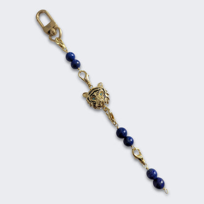 Tiger Convertible Lapis Bracelet Bag Charm