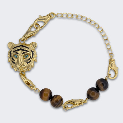 Tiger Convertible Tiger's Eye Bracelet Bag Charm