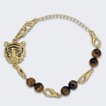 Tiger Convertible Tiger's Eye Bracelet Bag Charm